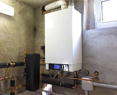 Photo de la chaudière installée dans l'habitation